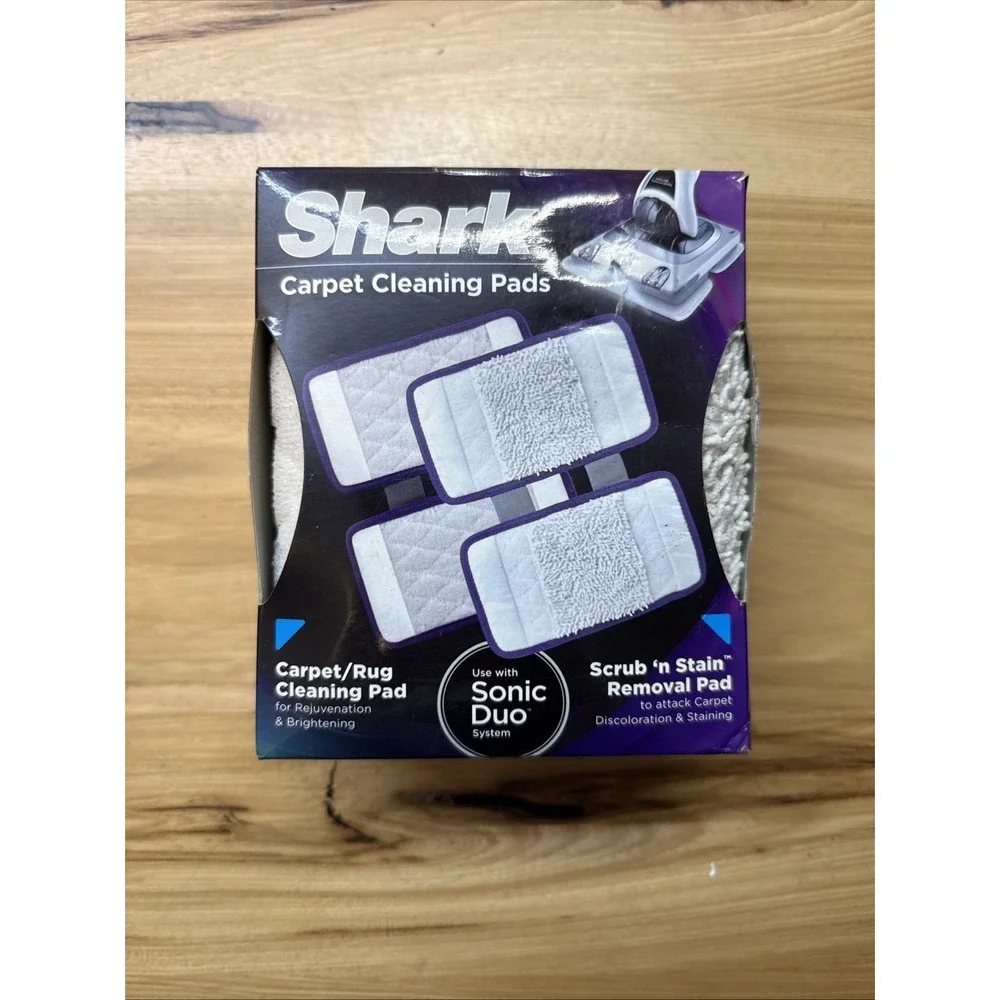 Shark Carpet Cleaning Pads with Scrub 'n Stain Removal Pad. Sonic Duo System New
